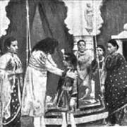 A scene from the Indian movie Raja Harishchandra
