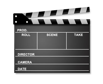 Film clapper with clipping path
