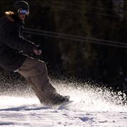 Filming jums - riding a snowboard
