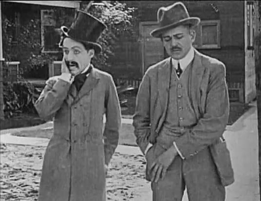 Screenshot of Charlie Chaplin in Making a Living