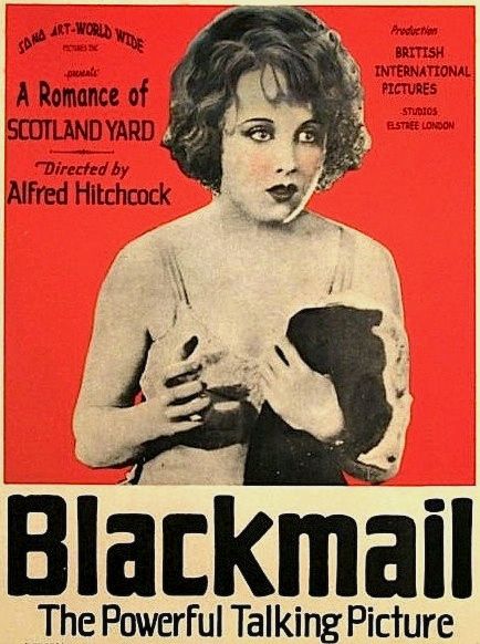 US Window Card for Blackmail featuring Anny Ondra